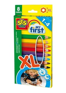 SES Creative My First - XL Sz&iacute;nes ceruz&aacute;k (8 db)