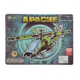Nagy 3D puzzle &ndash; Apache helikopter (3 db)