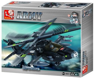 Sluban Apache harci helikopter M38-B0511 (1 db)