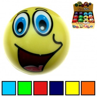 Smiley PU Stresszlabda Display (24 db)