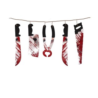 HALLOWEEN DEKOR&Aacute;CI&Oacute;S F&Uuml;Z&Eacute;R V&Eacute;RES K&Eacute;SEKKEL &ndash; 180 CM (6 db)