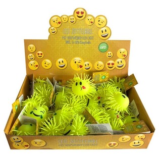 Vil&aacute;g&iacute;t&oacute; Smiley Puffer Labd&aacute;k Display-ben (12 db)