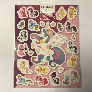 Nagy My Little Pony matrica &iacute;vek, 20x16 cm (10 db)