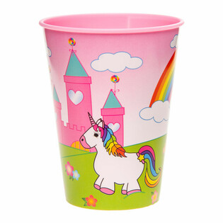 Műanyag poh&aacute;r / Fagylaltos poh&aacute;r Unikornis - 260 ml (12 db)