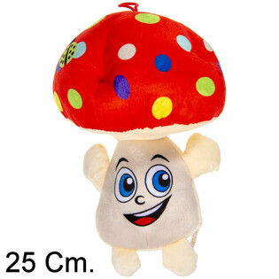 NAGY PL&Uuml;SS GOMBA ARCCAL - 25 CM - MIX SZ&Iacute;NEK (6 db)