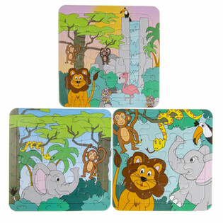 Mix Dzsungel Puzzle (14x14cm) - 50 darabos előnycsomag