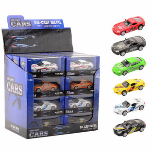 DIE CAST SZUPER SPORTAUT&Oacute;K, 1:43 M&Eacute;RETAR&Aacute;NYBAN, DISPLAYBEN (24 db)