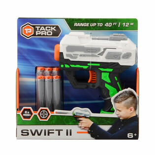 Tack Pro Swift II Dart pisztoly 6 puha l&ouml;ved&eacute;kkel