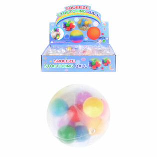 Nyomkod&oacute;s labda &Oslash;6cm pomponokkal (12 darabos display)
