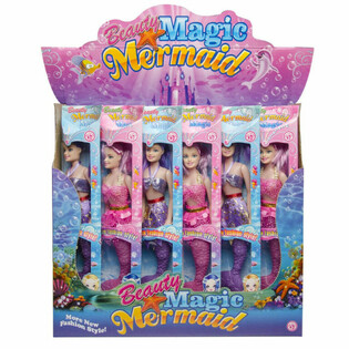 Var&aacute;zslatos Sellő Mermaid baba displayben (12 db)