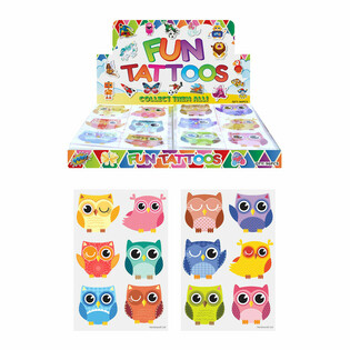 Fun Tattoos Bagoly - Display (96 Darab)