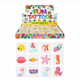 FUN TETOV&Aacute;L&Aacute;S - MODELL: SELLŐ / MERMAID, 12 Tetov&aacute;l&aacute;s csomagonk&eacute;nt DISPLAY-BEN (48 cs.)