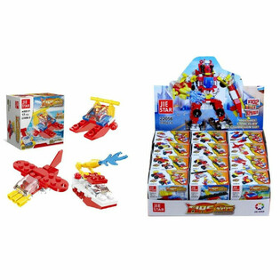 Tűzolt&oacute; J&aacute;rművek &Eacute;p&iacute;tőkock&aacute;k - Display (12 db)