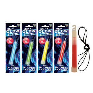 Vil&aacute;g&iacute;t&oacute; r&uacute;d Glow Stick Breaklight - 15 cm nyakp&aacute;nttal - sz&iacute;nes mix displayben (12 db)