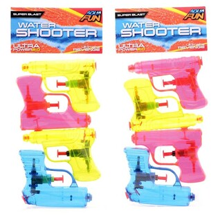 Aqua Fun V&iacute;zpisztoly K&eacute;szlet - 4 Darabos, 11 cm