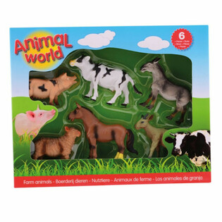 ANIMAL WORLD - FARM &Aacute;LLATOK J&Aacute;T&Eacute;KK&Eacute;SZLET 6 DARAB J&Aacute;T&Eacute;KFIGUR&Aacute;VAL (1 db)