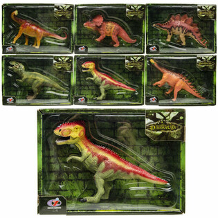 Dinoszaurusz J&aacute;t&eacute;kfigur&aacute;k - Luxus D&iacute;szdobozban - Vegyes Fajok (6 darabos k&eacute;szlet)