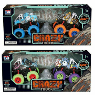 2 R&Eacute;SZES Lendkerekes Dinoszaurusz Monstertruck K&eacute;szlet D&iacute;szdobozban - Mix