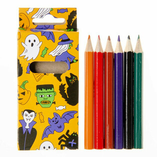 6 r&eacute;szes Halloween sz&iacute;nes ceruza k&eacute;szlet (24 darab)