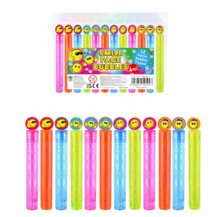 Sz&iacute;nes Smiley szappanbubor&eacute;k f&uacute;j&oacute; p&aacute;lca (12 darabos kiszerel&eacute;s)