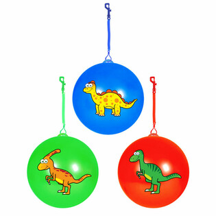 DINOSZAURUSZ LABDA ZSIN&Oacute;RRAL / BUNGEE LABDA &Oslash;23 Cm (24 db)