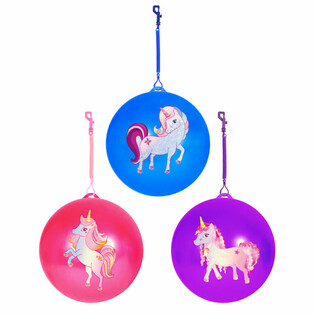 UNICORN / Unikornis Labda Zsin&oacute;rral / Bungee Labda &Oslash;23 cm (24 db)