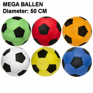 MEGA LABD&Aacute;K - &Aacute;TM&Eacute;RŐ: 50 CM - MIX SZ&Iacute;NEK DISPLAY (12 db)