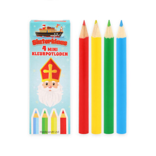 Mikul&aacute;s (Sinterklaas) sz&iacute;nes ceruza k&eacute;szlet 4 r&eacute;szes, displayben (120 db)