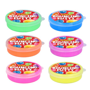 Pattog&oacute; Intelligens Gyurma Bouncing Putty, 10g - Vegyes Sz&iacute;nek (6 db)