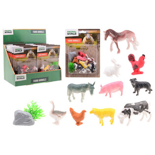 ANIMAL WORLD - Farm &Aacute;llatok J&aacute;t&eacute;kszett 12 r&eacute;szes - Display (12 db)