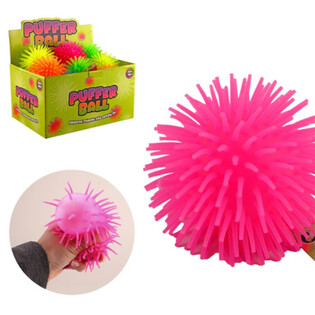 PUFFER LABDA - 9CM - VEGYES SZ&Iacute;NEK - DISPLAYBEN (24 db)
