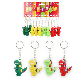 3D Dinoszaurusz Kulcstart&oacute; - Vegyes Sz&iacute;nek (12 db)