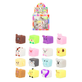 ZS&Aacute;KBAMACSKA SQUISHY - CUBE ANIMALS - DISPLAYBEN (96 db)