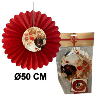 SINTERKLAAS DEKOR&Aacute;CI&Oacute;S LEGYEZŐ &Oslash;50 CM - &Ouml;SSZEHAJTHAT&Oacute; (6 db)