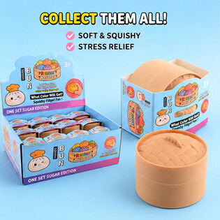 RAGE - Squishy SUGAR EDITION Gomb&oacute;c Dumplings KICSI (5.3 x 5.3 x 4.1 Cm) Viral 2026 Fidget Toy (24 db)