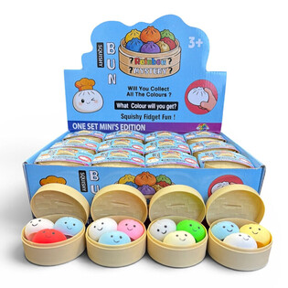RAGE - Squishy MINI&rsquo;S EDITION Gomb&oacute;c Dumpling KICSI (5.3 x 5.3 x 4.1 cm) Viral 2026 Fidget Toy (24 db)