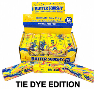 RAGE - SQUISHY BUTTER / VAJ - TIE DYE MODELL - SLOW RISING - 13x4x4 cm - BEMUTAT&Oacute; DOBOZBAN (12 db)