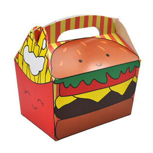 MENUBOX MODEL: HAMBURGER &Eacute;S S&Uuml;LT KRUMPLI - M&eacute;ret 18.5x12x19 CM - FOODBOX - KIDSBOX (24 db)