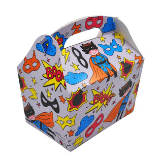 SZUPERHŐS MEN&Uuml;BOX: 18.5x12x19 CM - FOODBOX - GYEREKMEN&Uuml; DOBOZ (24 db)