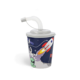 SZÍVÓSZÁLAS POHÁR / FAGYLALTOS POHÁR – SPACE / VILÁGŰR (12 db)