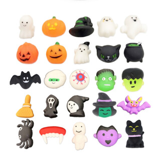 HALLOWEEN SQUISHY FIGUR&Aacute;K VEGYESEN V&Ouml;D&Ouml;RBEN (25 db)