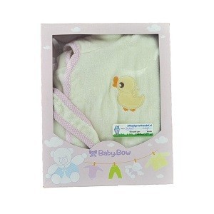 BABY BOW Gyermek F&uuml;rdők&ouml;peny S&aacute;rga / R&oacute;zsasz&iacute;n