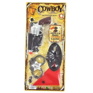 Cowboy k&eacute;szlet k&aacute;rty&aacute;s csomagol&aacute;sban - 6-os modell (3 r&eacute;szes)